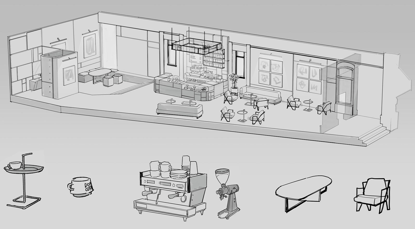 BG Concept: Cafe Domus-interior